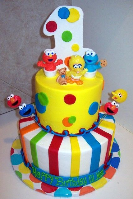 Sesame Street First Birthday Cake Sesame Street First Birthday Cake