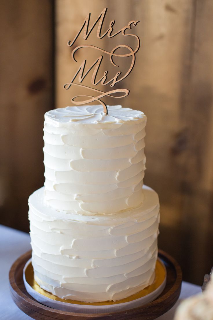 Simple Buttercream Wedding Cake