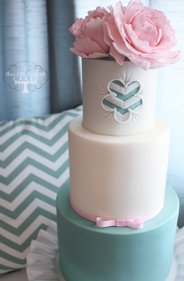 Simple Chevron Cake