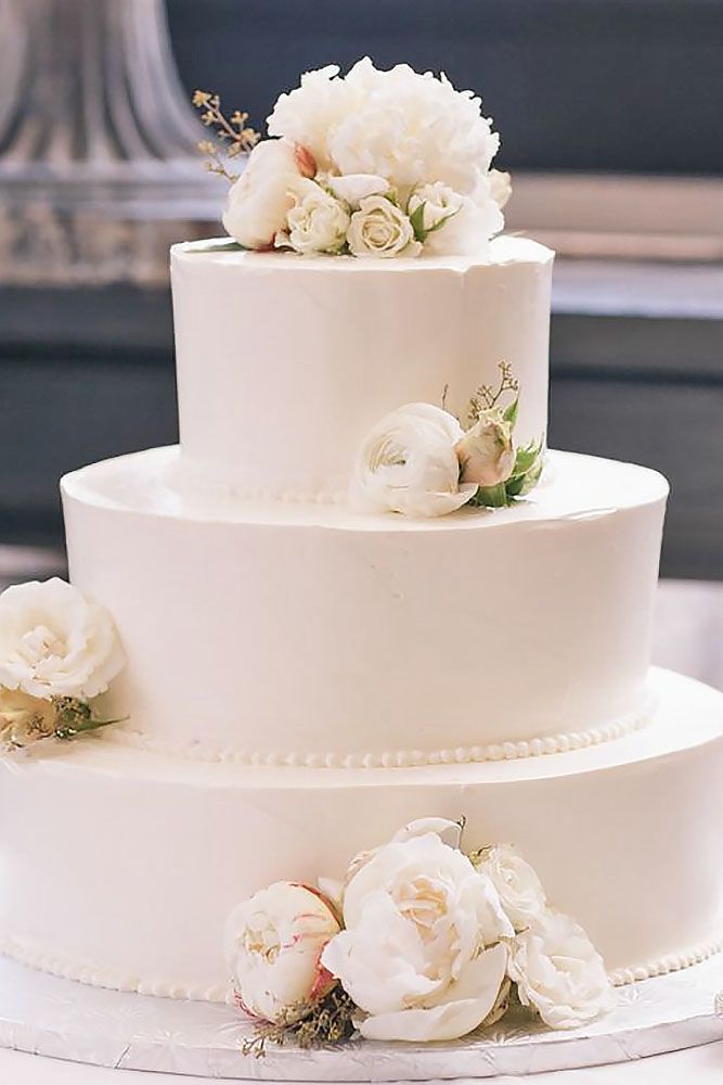Simple Romantic Wedding Cake