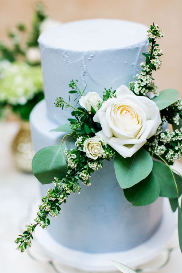 Sky Blue Wedding Cake