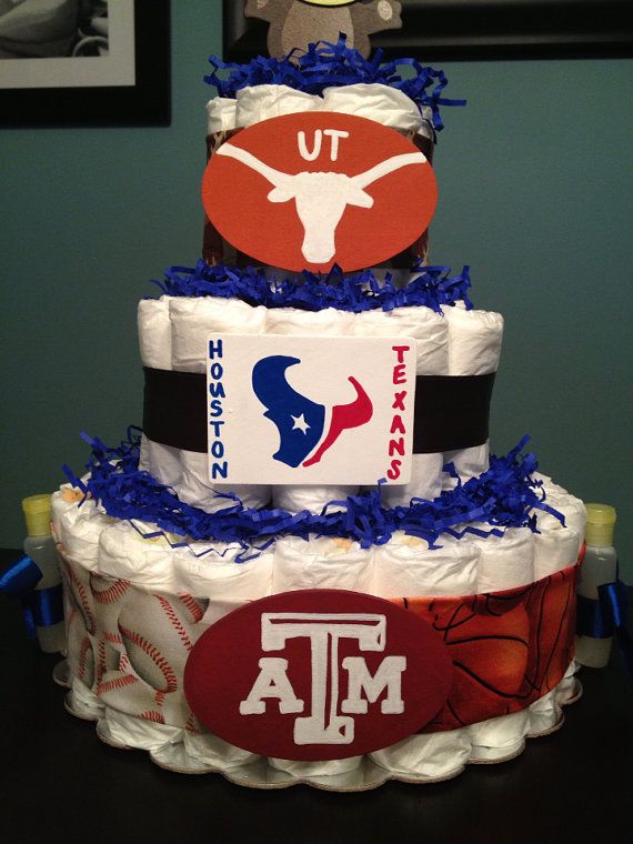 Sports Theme Baby Shower Diaper Cake