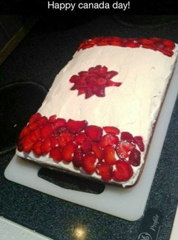 Strawberries and Cream Sheet Cake