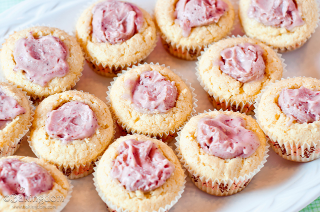 Strawberry Ice Cream Filled Cupcakes