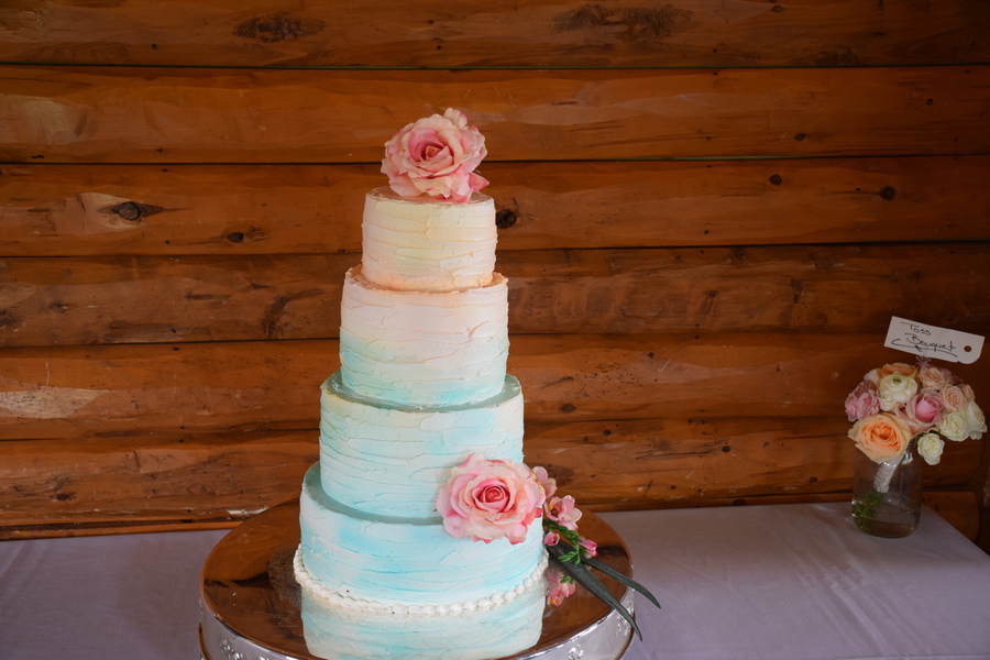 Teal Wedding Cake