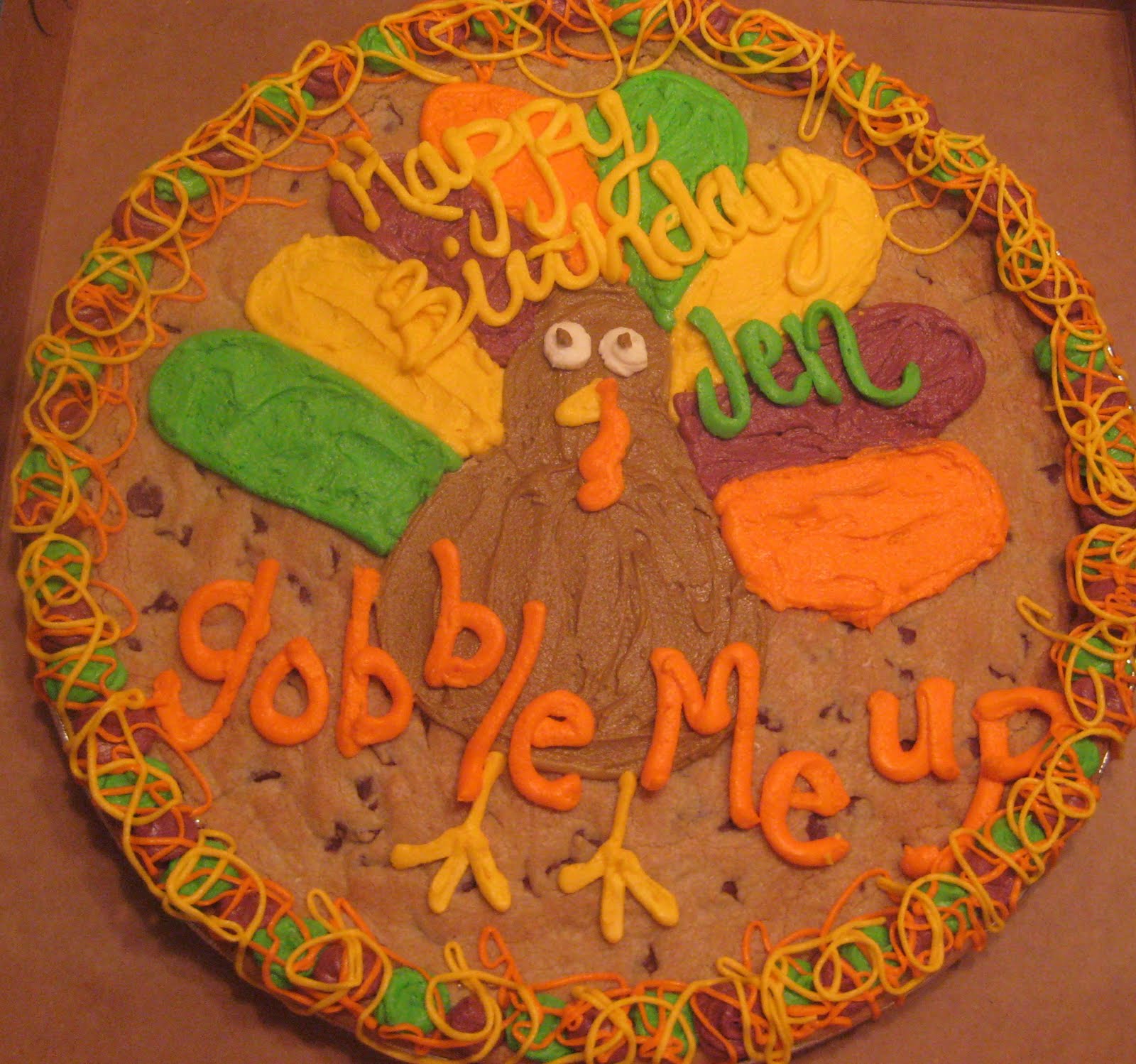 Thanksgiving Turkey Cookie Cakes
