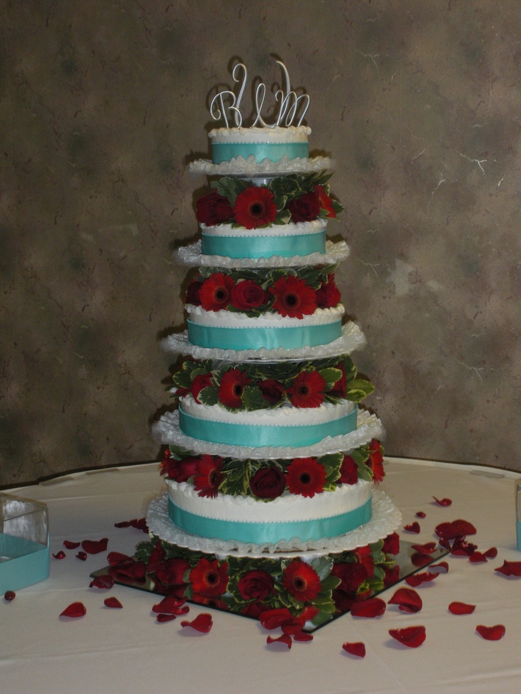 7 Photos of Tiffany Blue Red Wedding Cakes 7 Photos of Tiffany Blue Red Wedding Cakes
