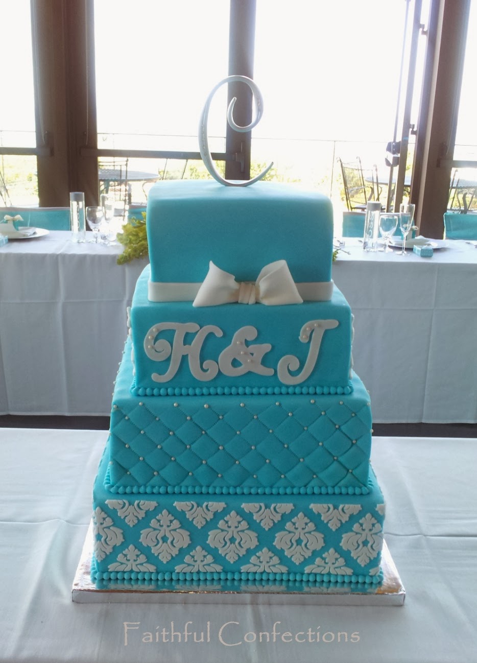 Tiffany Blue Wedding Cake