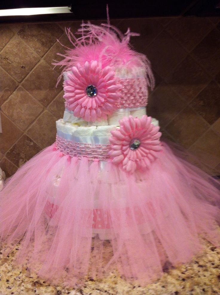 Tutu Baby Shower Diaper Cake Tutu Baby Shower Diaper Cake