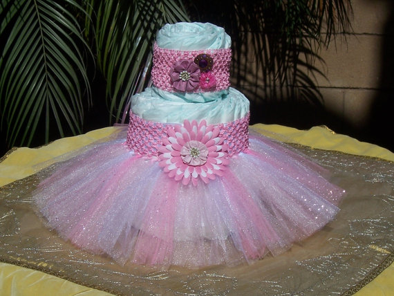 Tutu Diaper Cake Centerpieces Tutu Diaper Cake Centerpieces