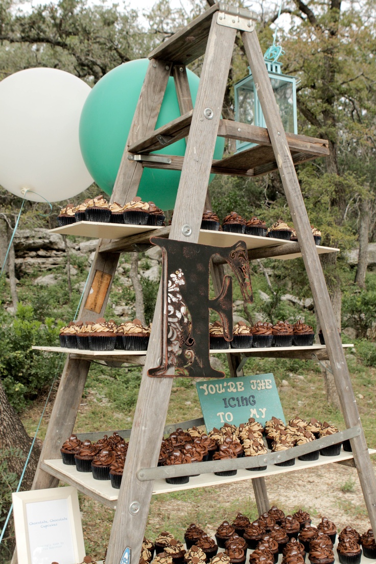 Used Ladder for Cupcake Stand