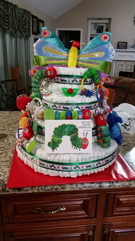 Very Hungry Caterpillar Diaper Cake