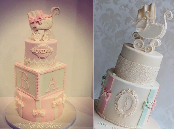 Vintage Baby Shower Cake Vintage Baby Shower Cake