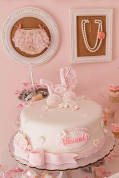 Vintage Baby Shower Cake Vintage Baby Shower Cake