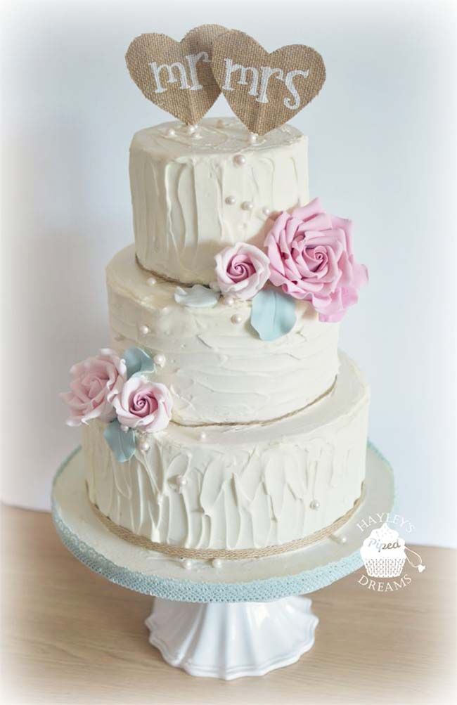 Vintage Buttercream Wedding Cake Vintage Buttercream Wedding Cake