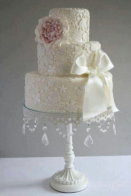 Vintage Lace Wedding Cake Vintage Lace Wedding Cake