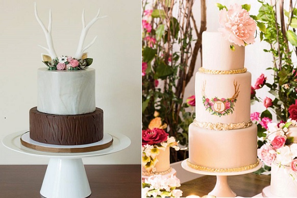 Wedding Cake with Antlers