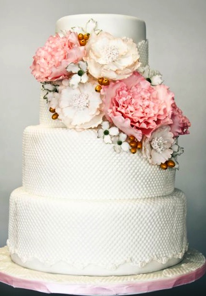 Wedding Cake with Flowers Wedding Cake with Flowers