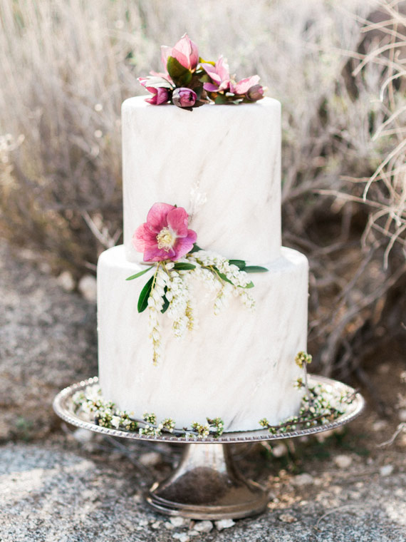 Wedding Cake with Fresh Flowers