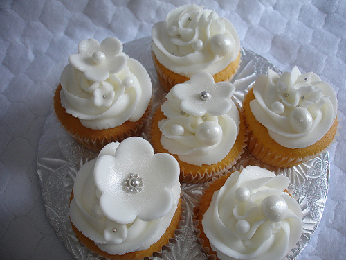 White Wedding Cupcakes