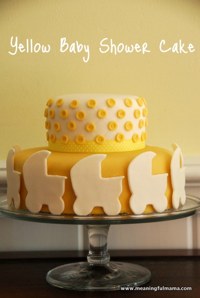 Yellow Baby Shower Cake