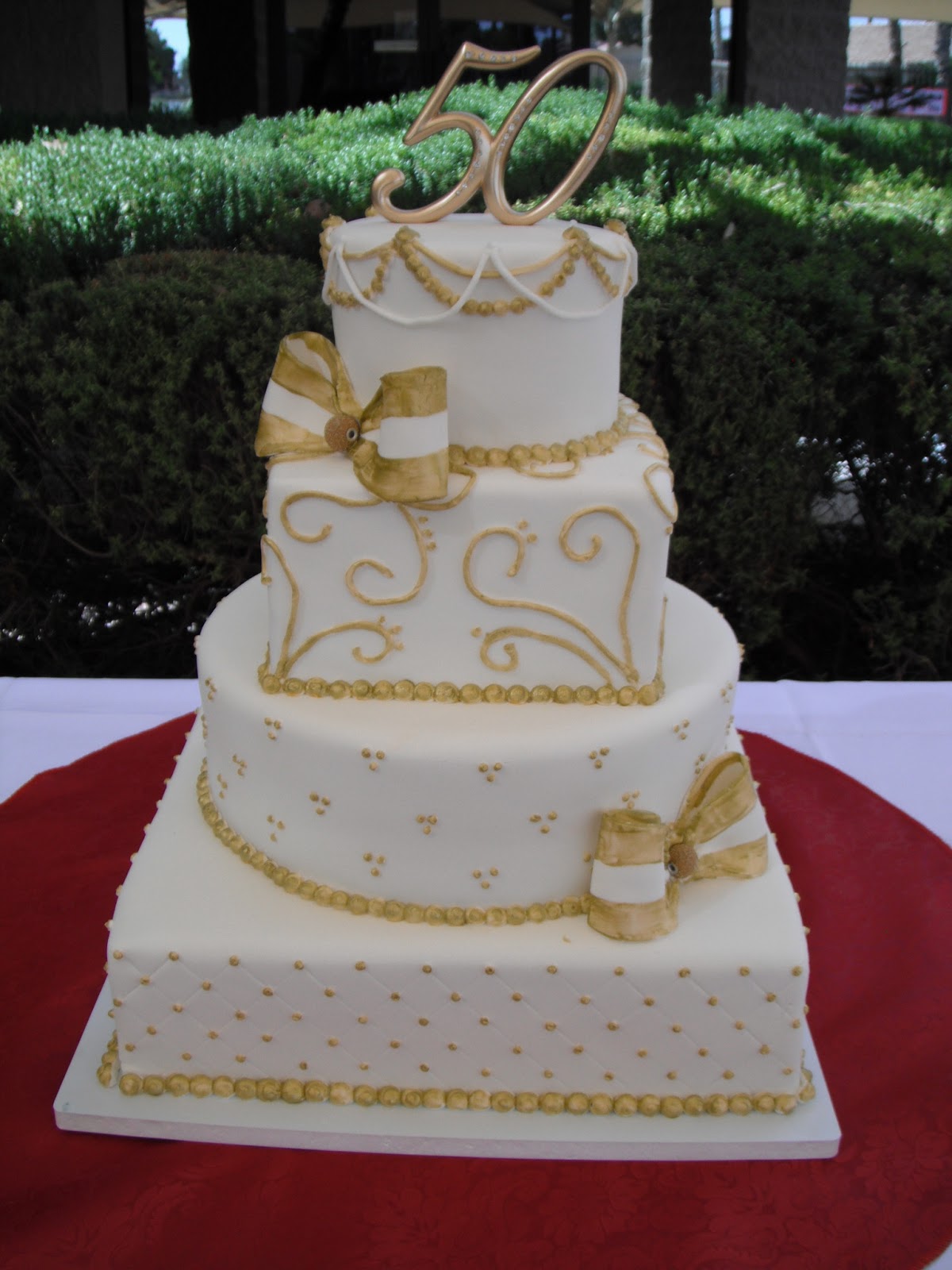 9 Photos of Four Tier 50th Wedding Anniversary Cakes