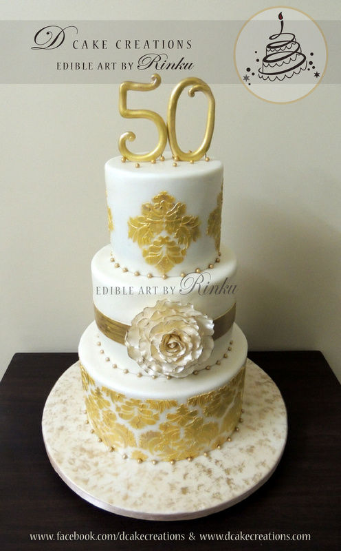 50th Wedding Anniversary Cake