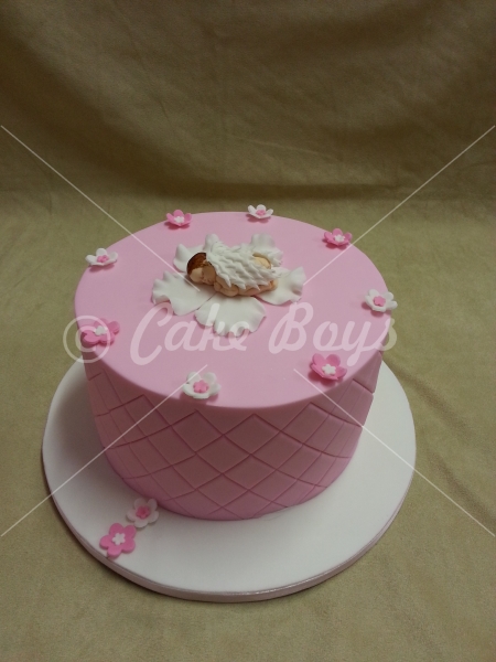 Angel Baby Shower Cake