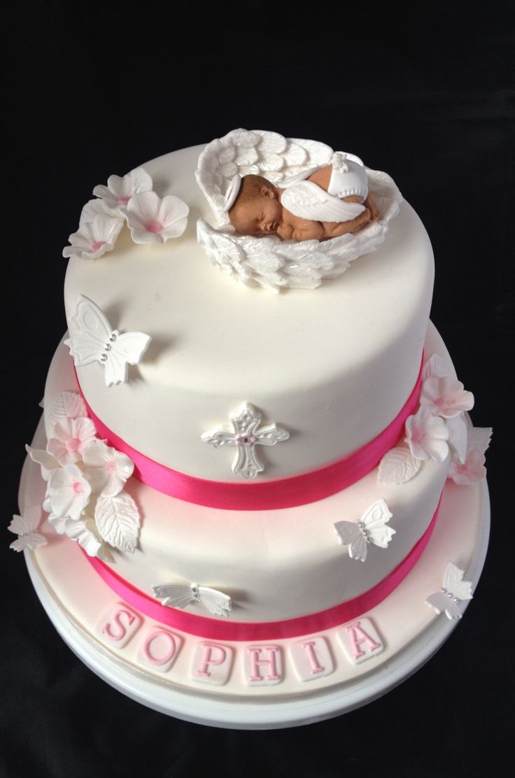 Baby Angel Christening Cake