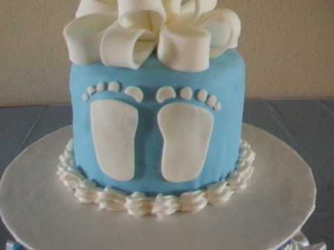Baby Shower Fondant Cakes for Boys Foot