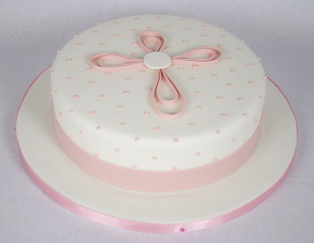 Baptism Fondant Cake Pink Baptism Fondant Cake Pink