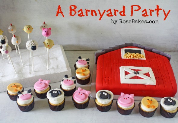 Barnyard Farm Animal Birthday Sheet Cake