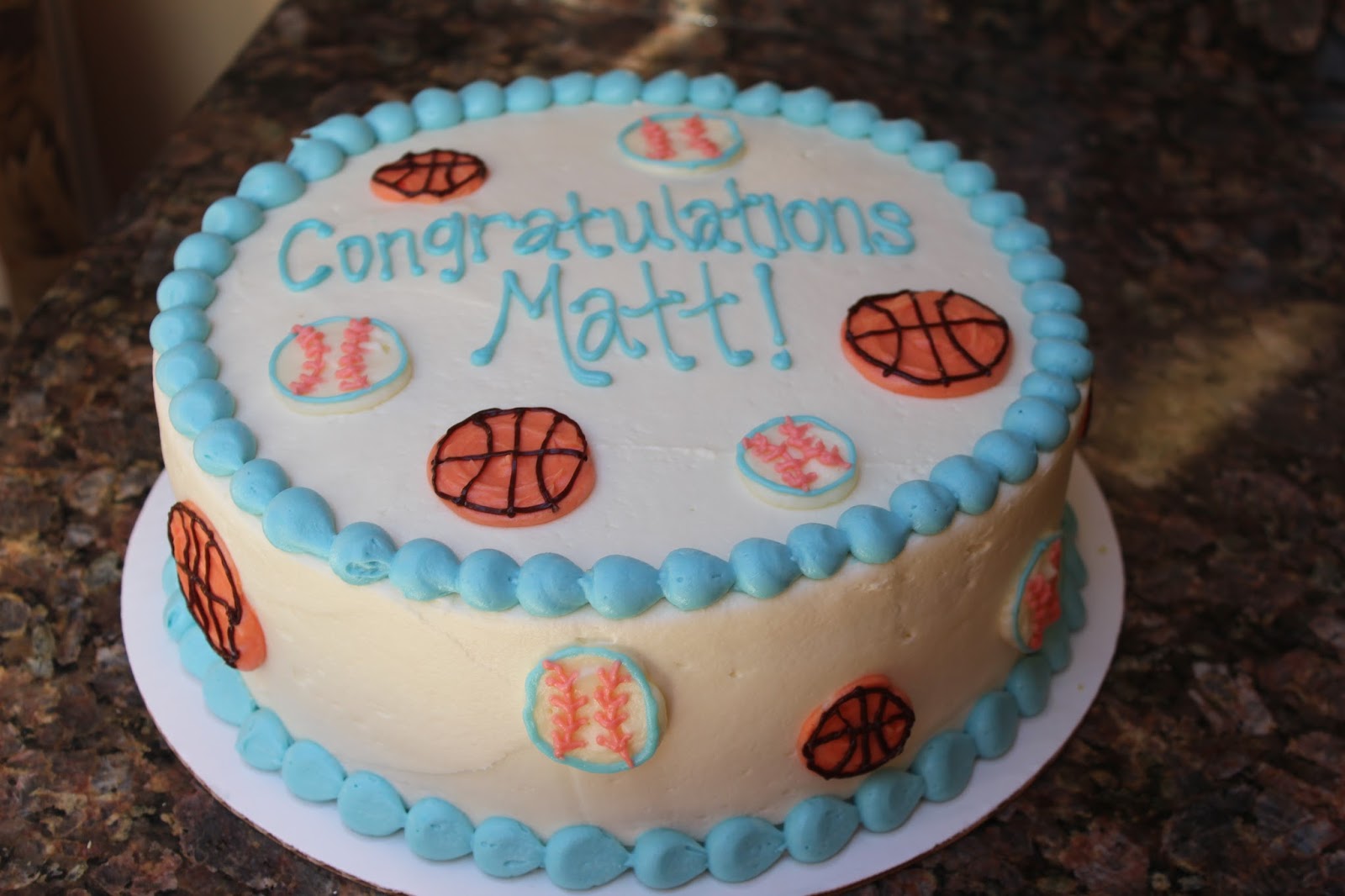 Basketball Themed Cake Dessert