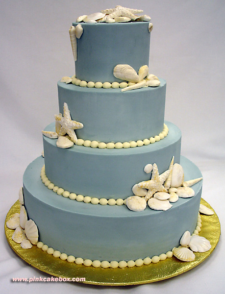 Beach Themed Wedding Cake