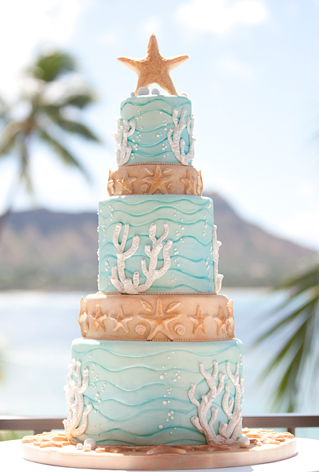 Beach Themed Wedding Cake Beach Themed Wedding Cake