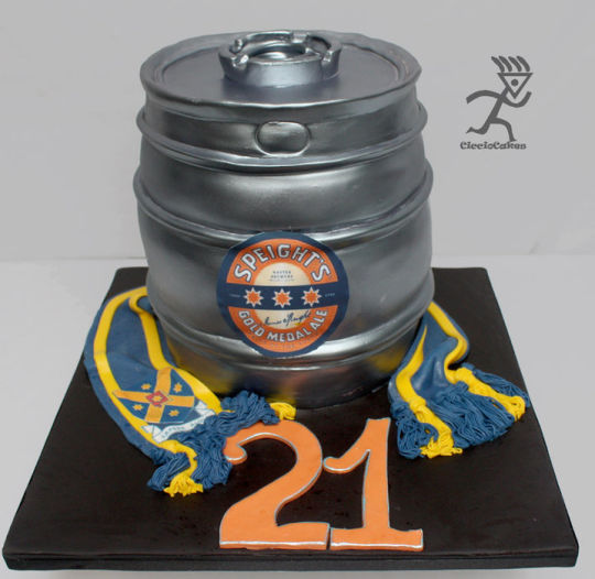 Beer Keg Birthday Cake