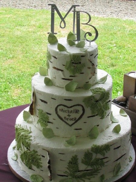 Birch Tree Wedding Cake