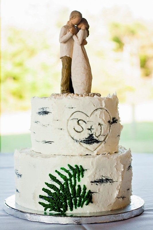 Birch Tree Wedding Cake