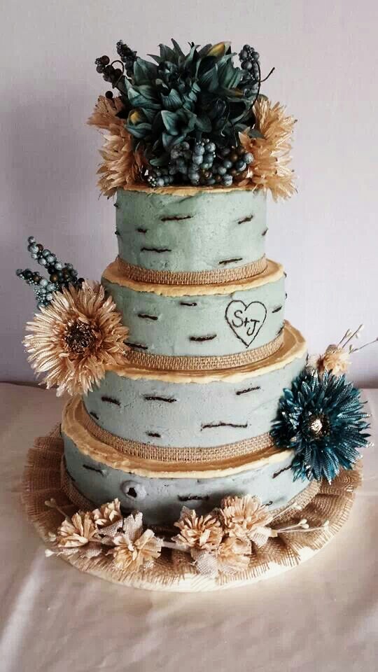 Birch Tree Wedding Cake