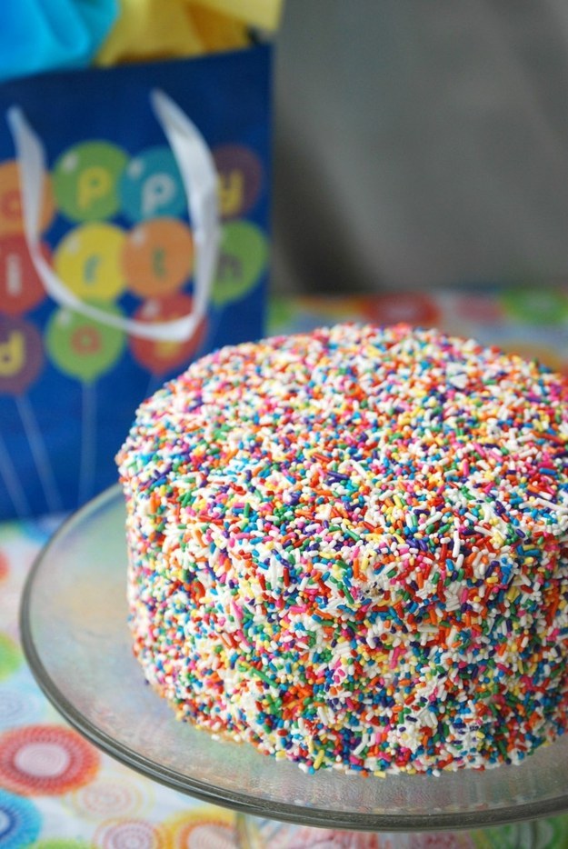 Birthday Cake with Sprinkles