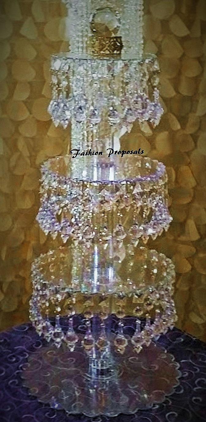 Bling Wedding Cake Cupcake Stand