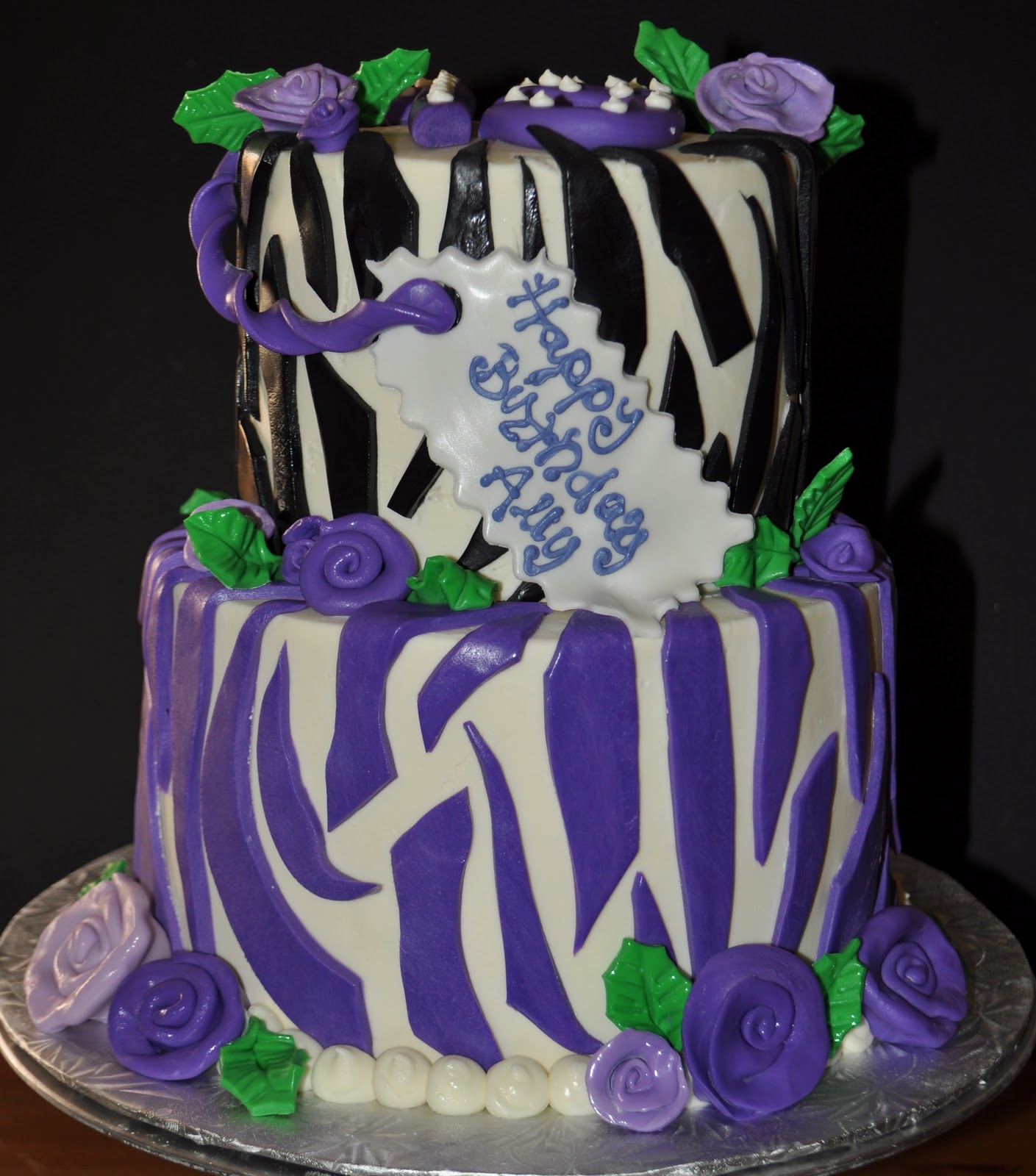 Blue and Purple 13th Birthday Cakes