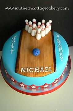 Bowling Birthday Party Cake Bowling Birthday Party Cake