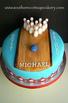 Bowling Birthday Party Cake