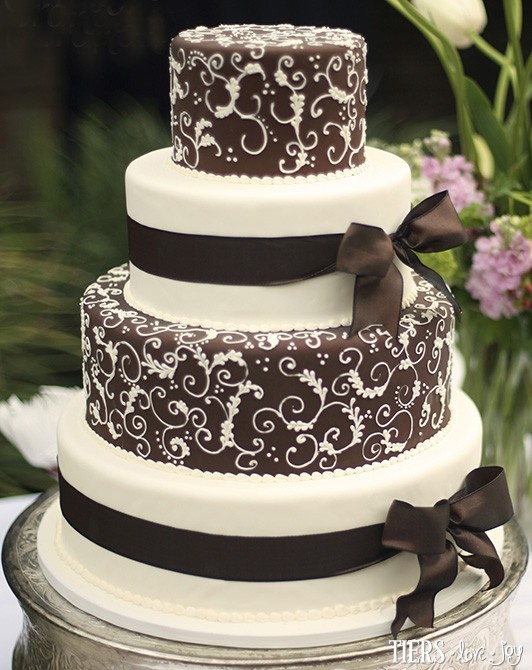 Brown Wedding Cake