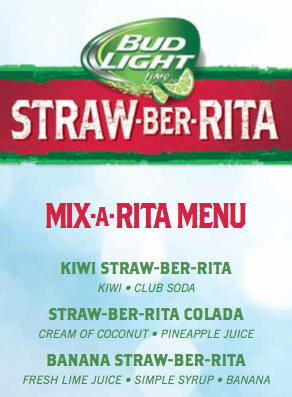 Bud Light Lime Straw-Ber-Rita Splash