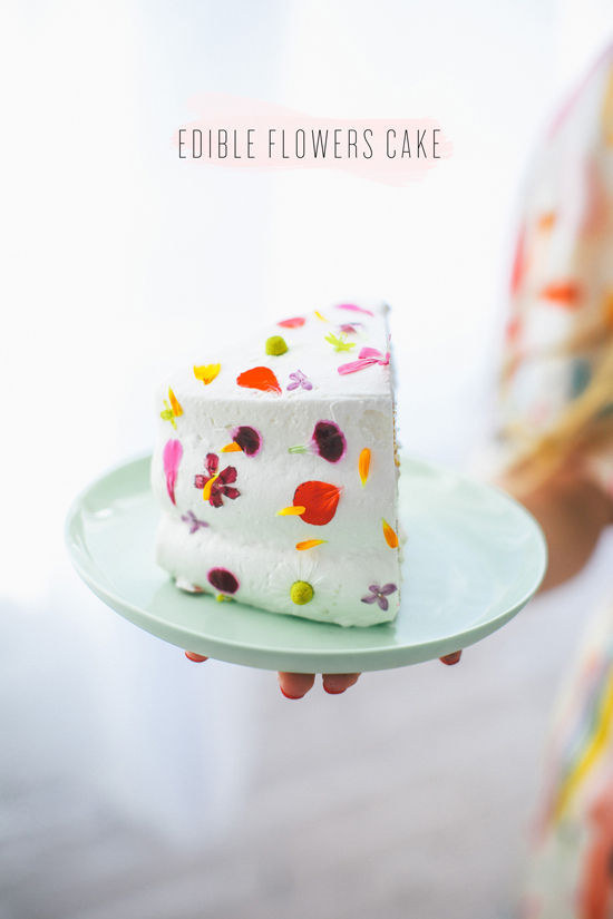 Cake with Edible Flowers