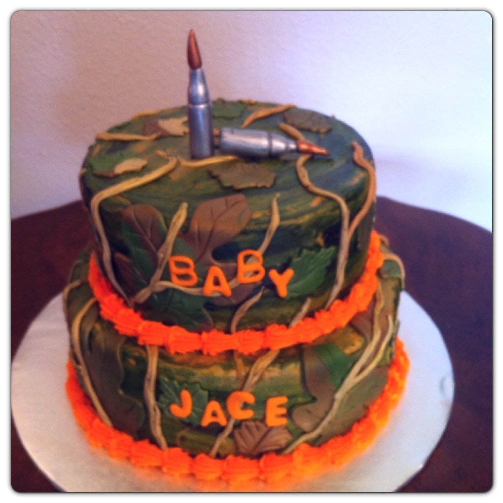 Camouflage Baby Shower Cake