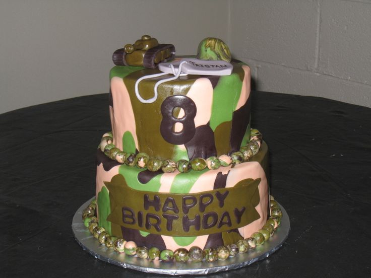 Camouflage Camo Birthday Cakes Boy