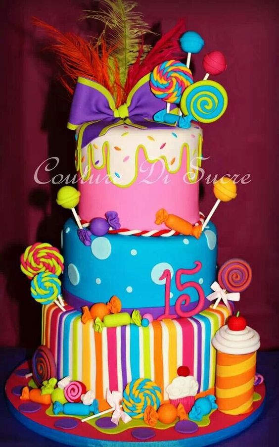 Candy Themed Birthday Cake